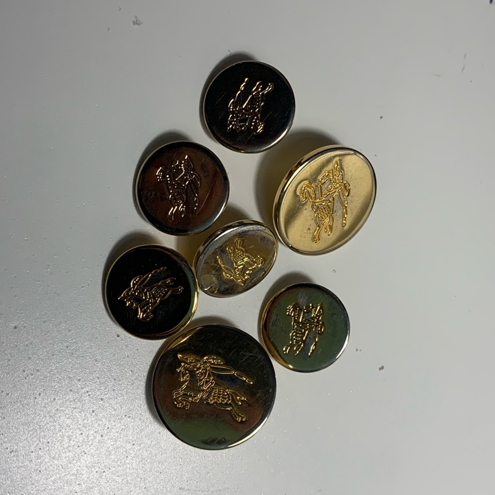 Burberry Vintage Prorsum Gold Knight Replacement Blazer Buttons - Set of 7
